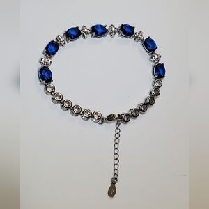 Blue Stone and Silver Bracelet